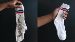 Geben Sie 4 Esslöffel in 3 Liter Wasser – und selbst Ihre ältesten Socken werden weisser als Schnee.